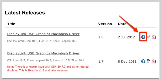 DisplayLink Mac OS X Software 1